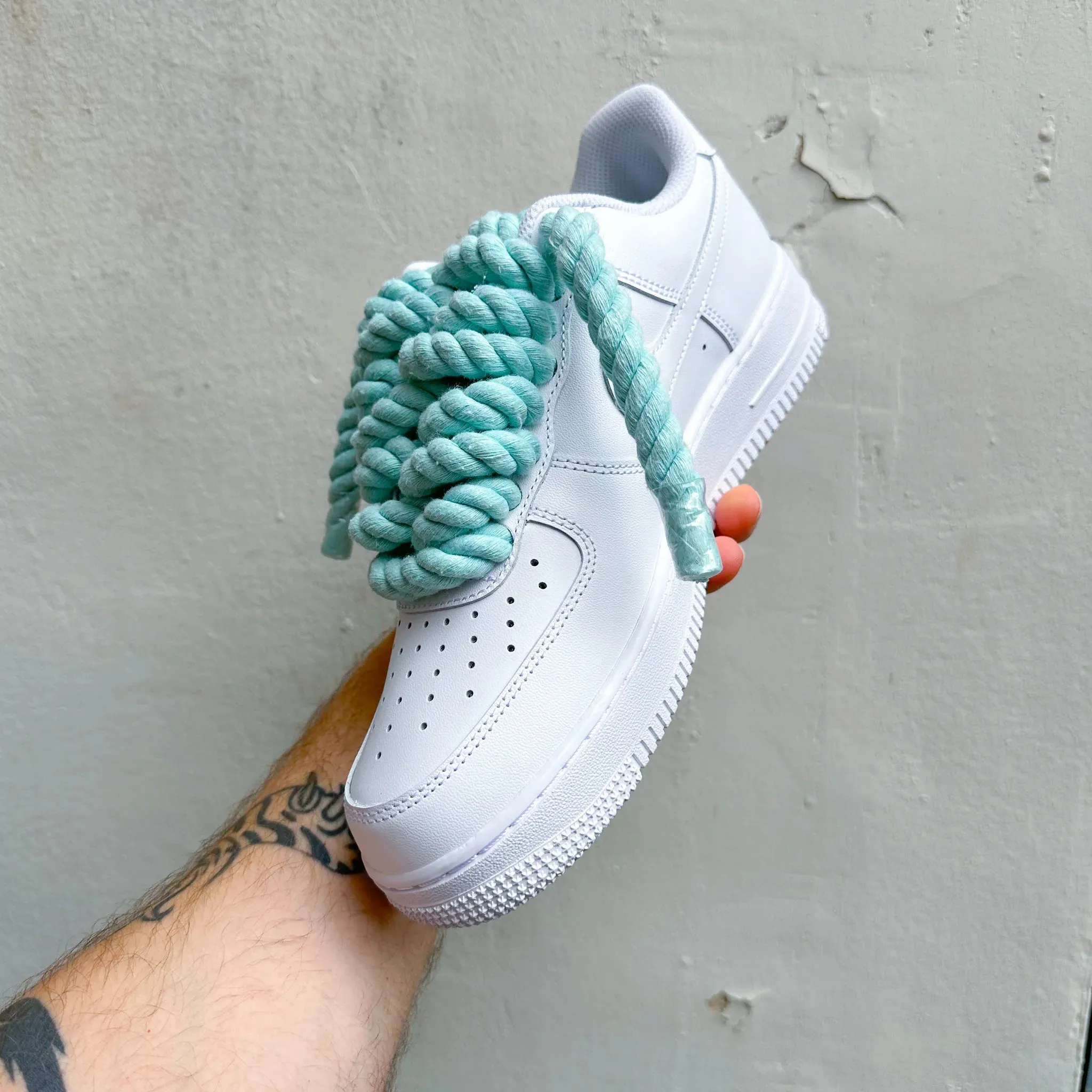 Nike Air Force 1 ??Rope Laces Turquoise?? Eva Midsole