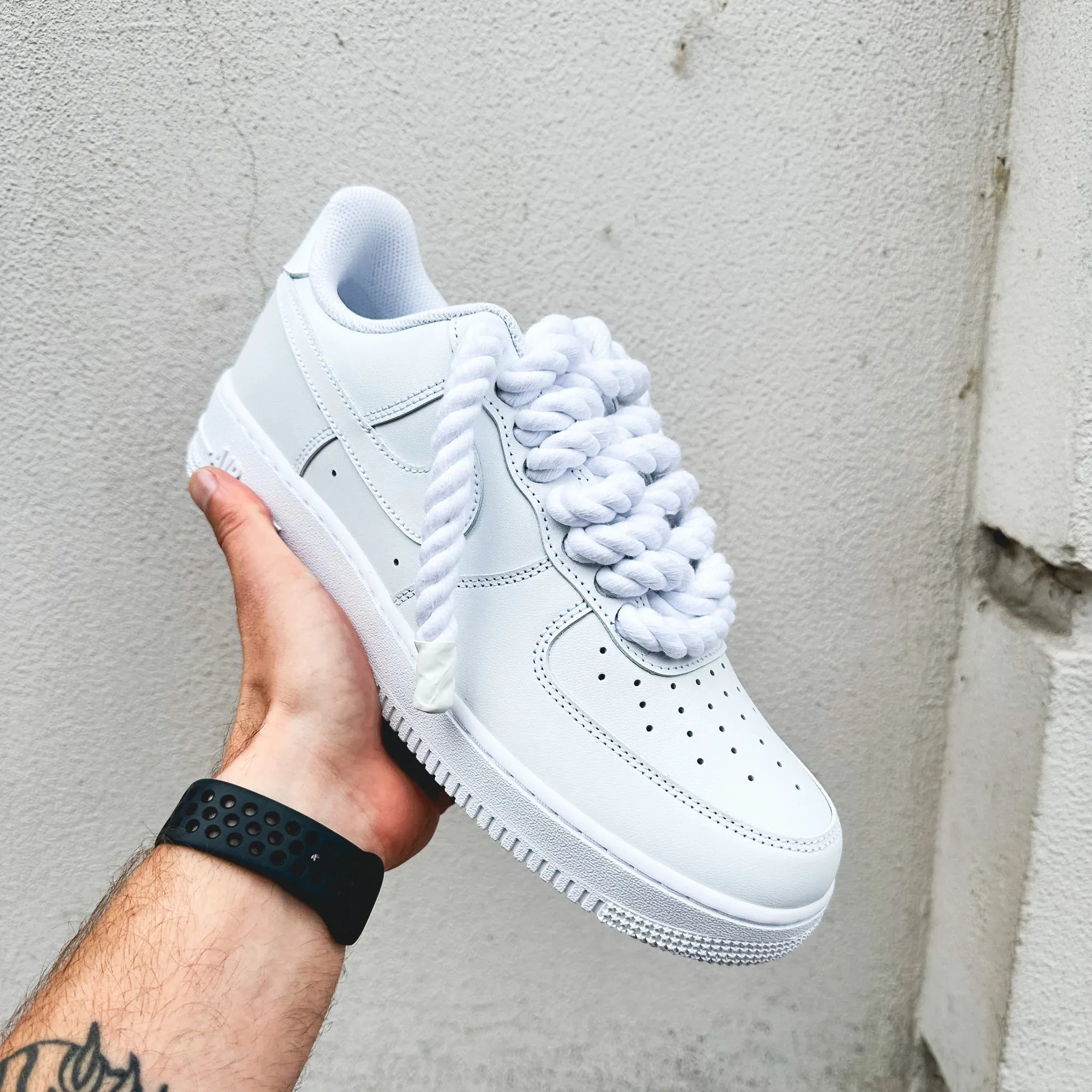 Slip Resistant Nike Air Force 1 ??Rope Laces White??