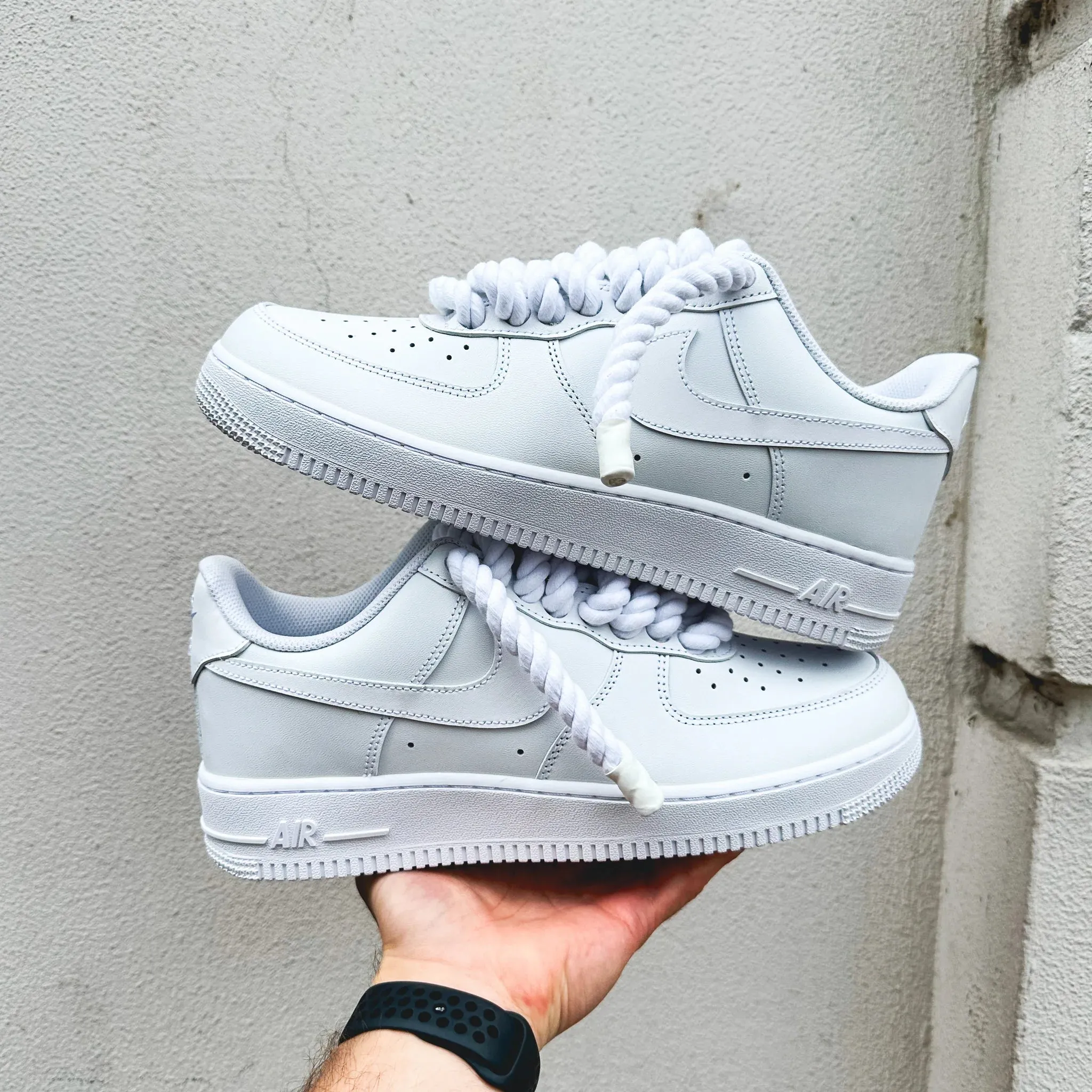 Youth Fresh Business Mode Nike Air Force 1 ??Rope Laces White??