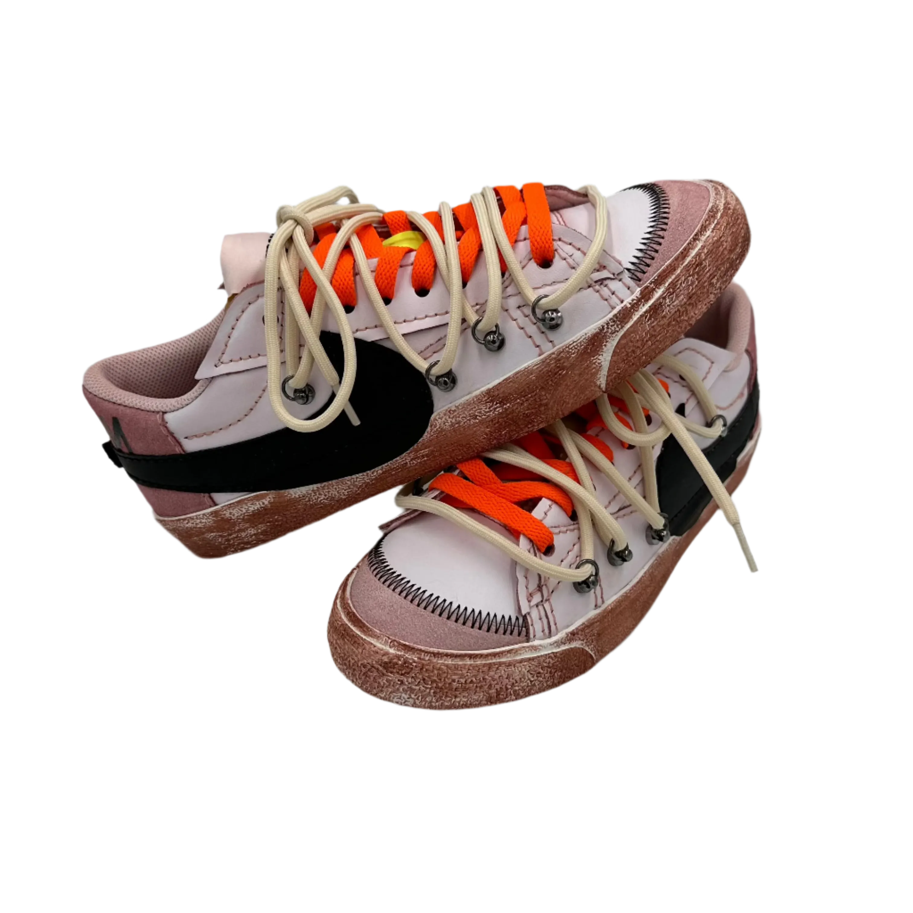 Flexible Design Grace Walk Nike Blazer Low '77 Jumbo ??Over Laces Orange??