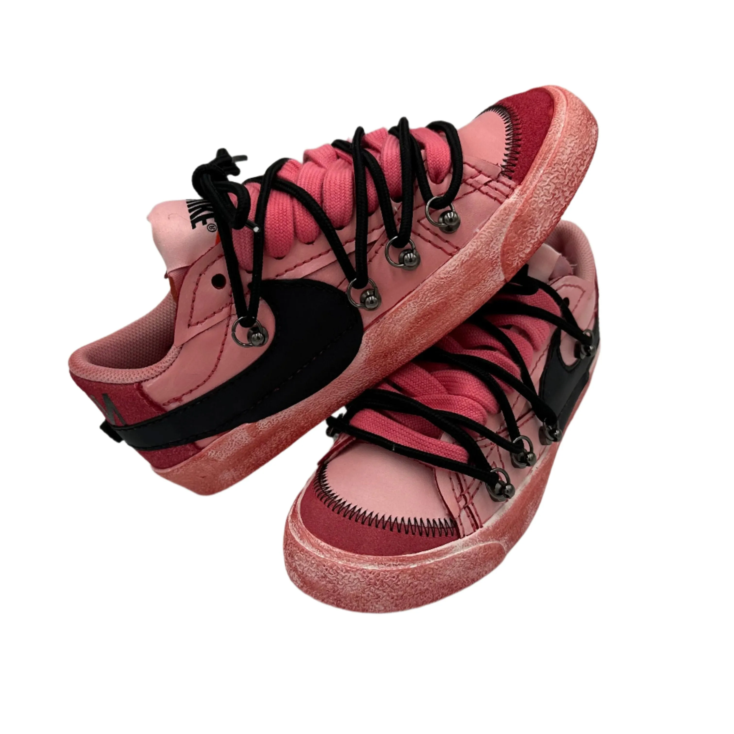 Nike Blazer Low '77 Jumbo Scarlet Red ??Over Laces Black?? Work Life Cool Pop