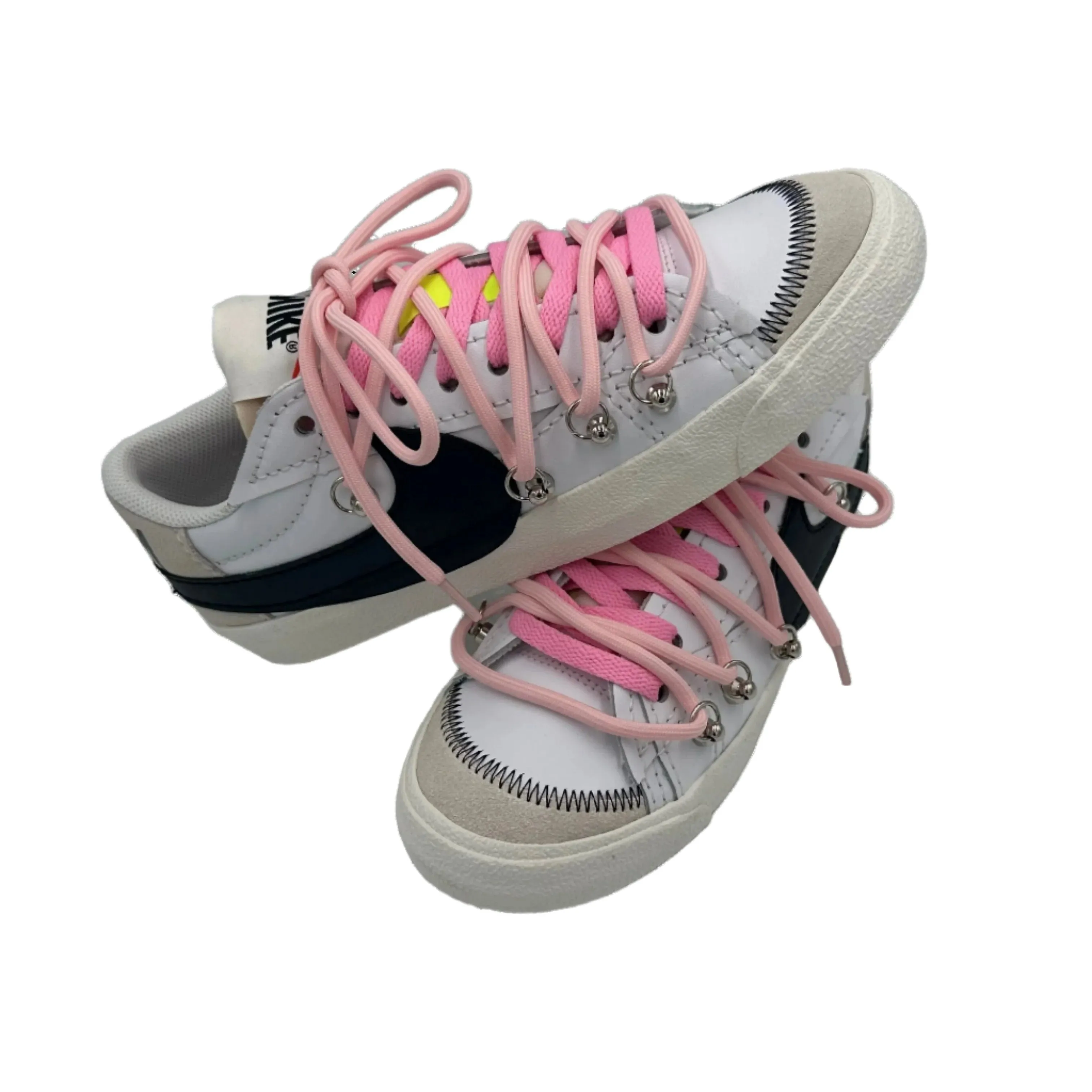 Firm Edge Casual Nike Blazer Low '77 Jumbo White & Pink ??Over Laces Pink"