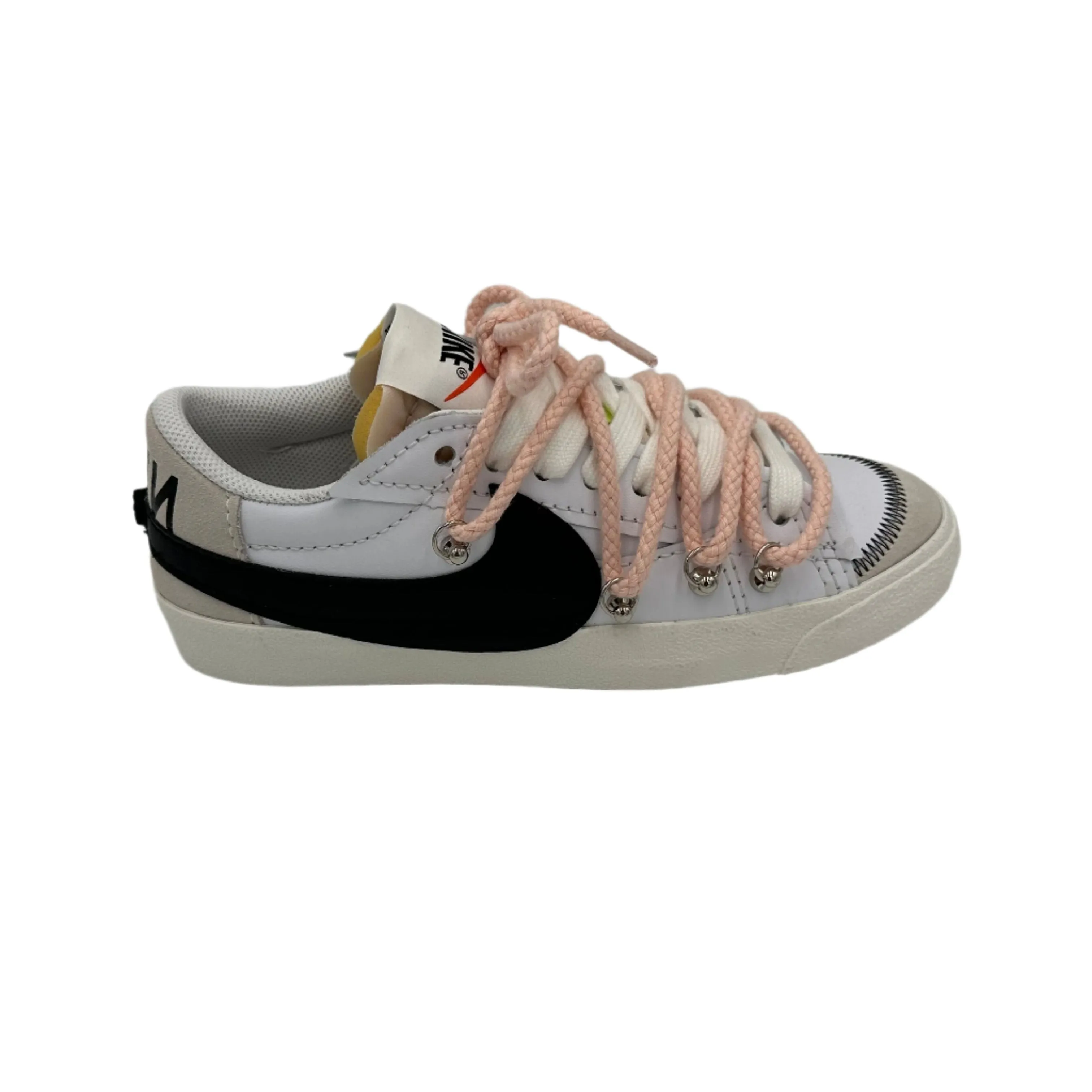 Nike Blazer Low '77 Jumbo White ??Over Laces Rope Pink" Match Fit Comfort