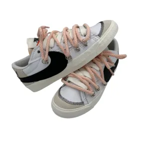 Nike Blazer Low '77 Jumbo White ??Over Laces Rope Pink" Comfort Lining Easy To Clean