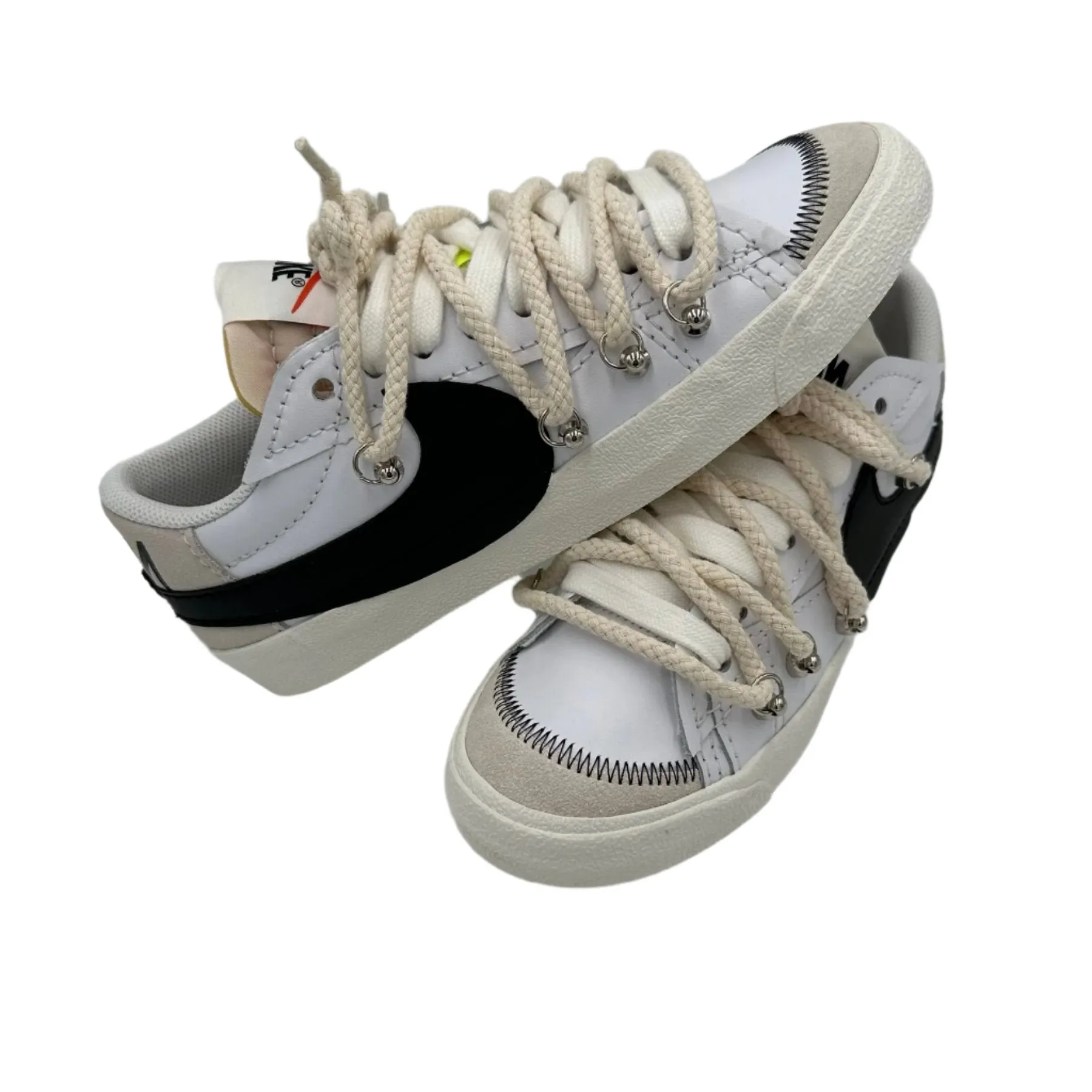 Light Run Nike Blazer Low '77 Jumbo White ??Over Laces Rope??