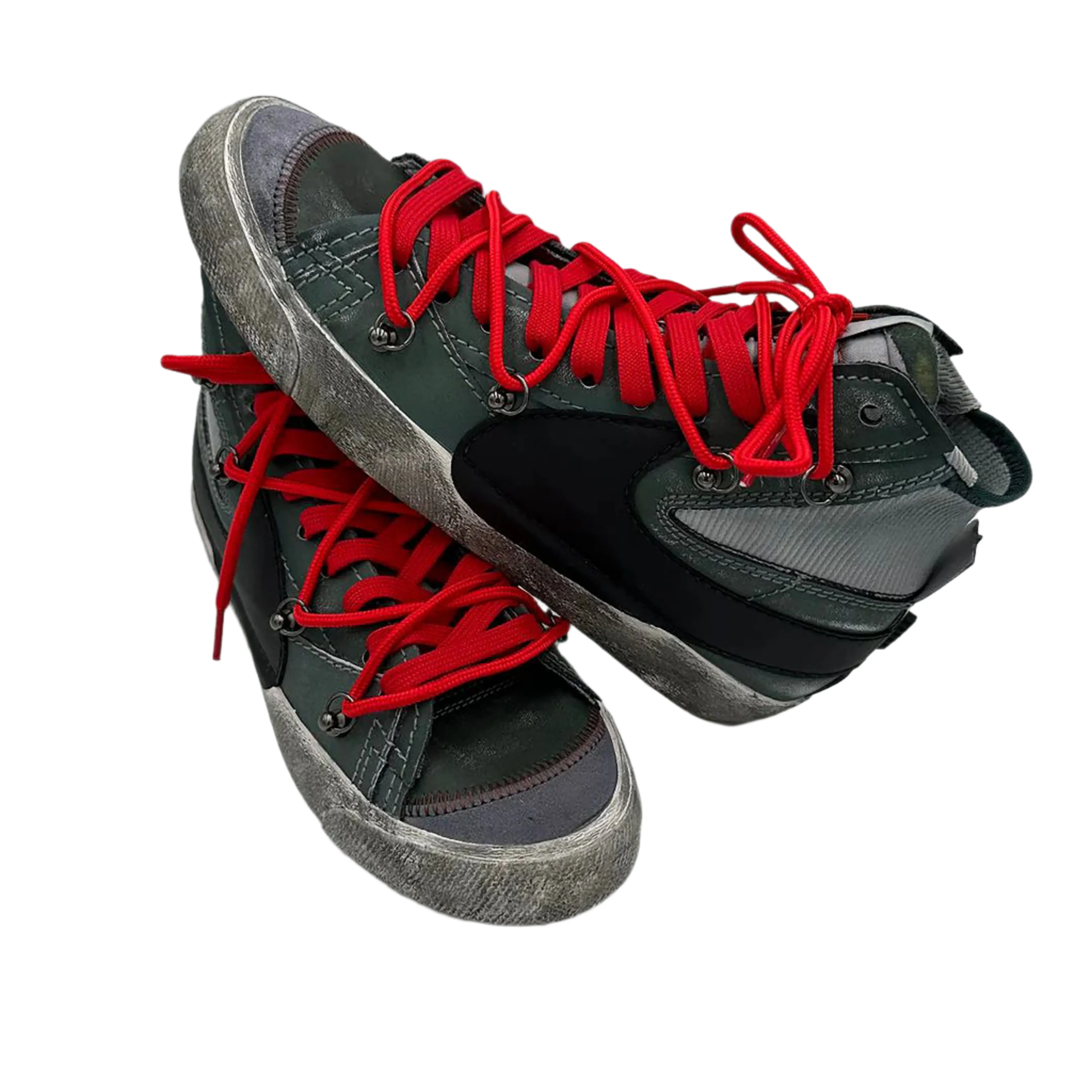 Nike Blazer Mid '77 Jumbo Red ??Over Laces Red?? Boat Walk Forest Mood