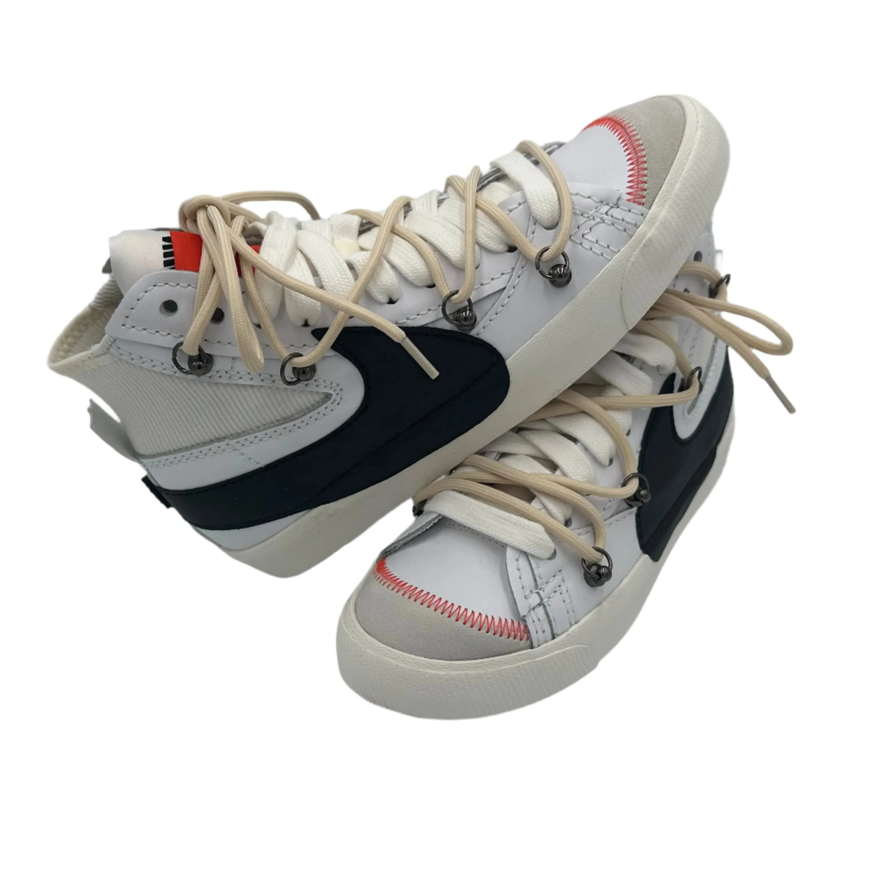 Stretchable Long Walk Nike Blazer Mid '77 Jumbo White ??Over Laces Beige"