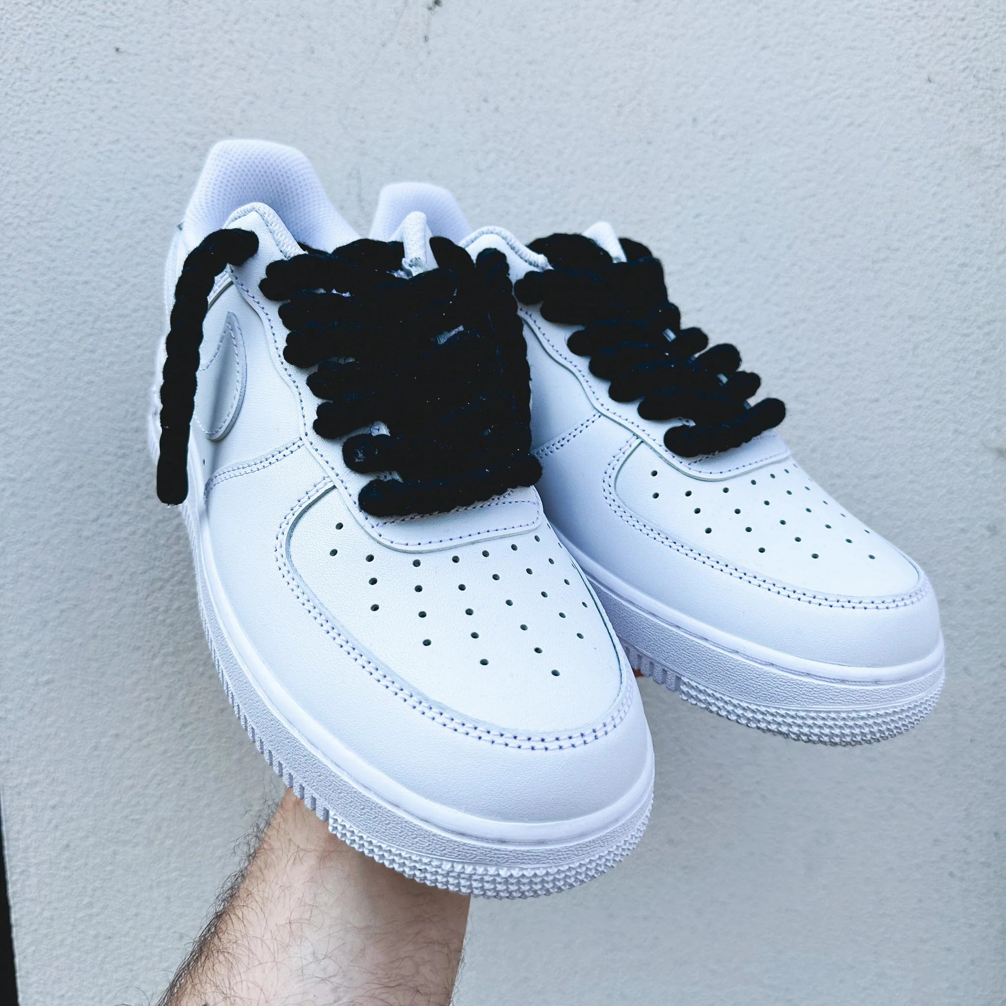Light Core Cushioned Insole Nike Air Force 1 ??Rope Laces Black??