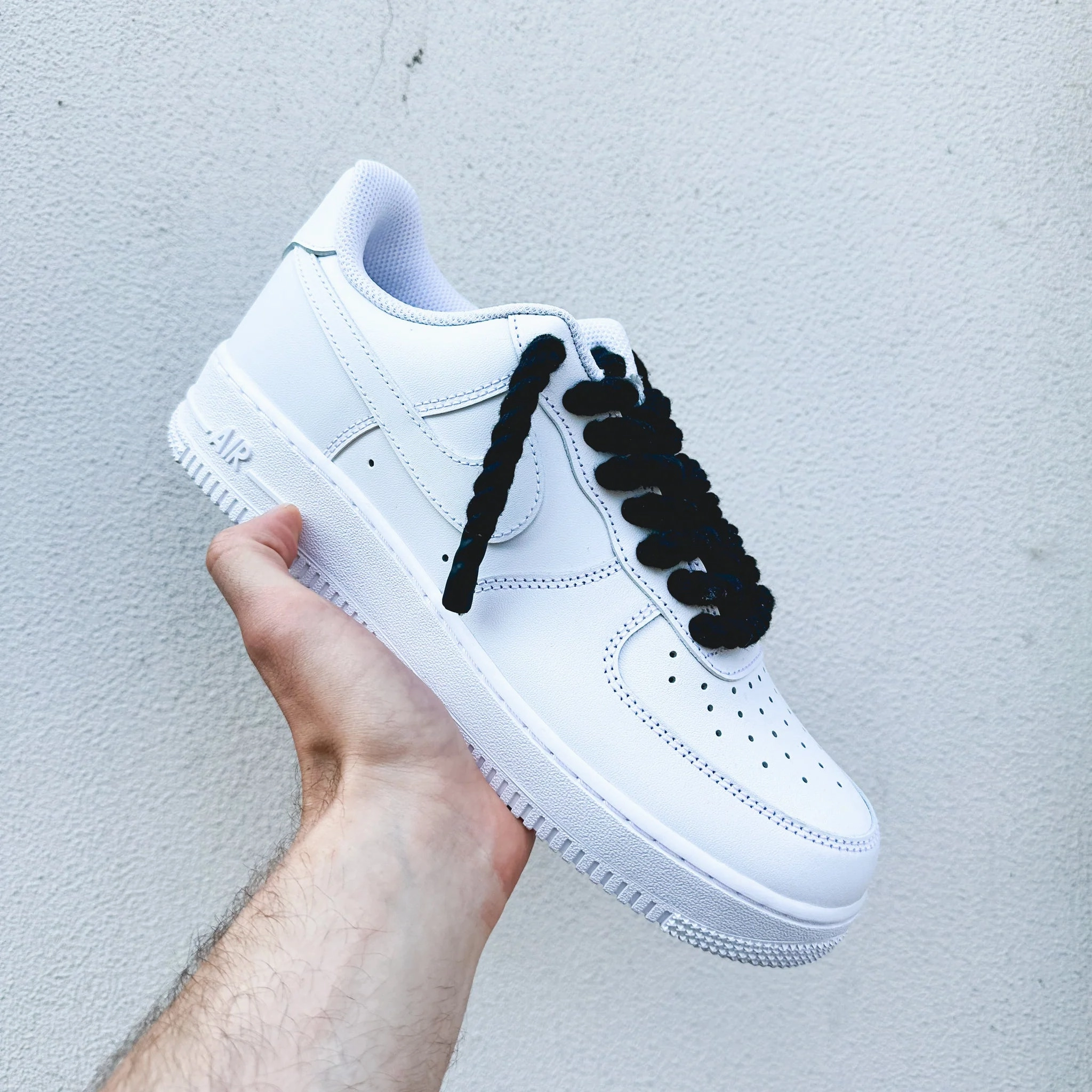 Nike Air Force 1 ??Rope Laces Black?? Abrasion resistant