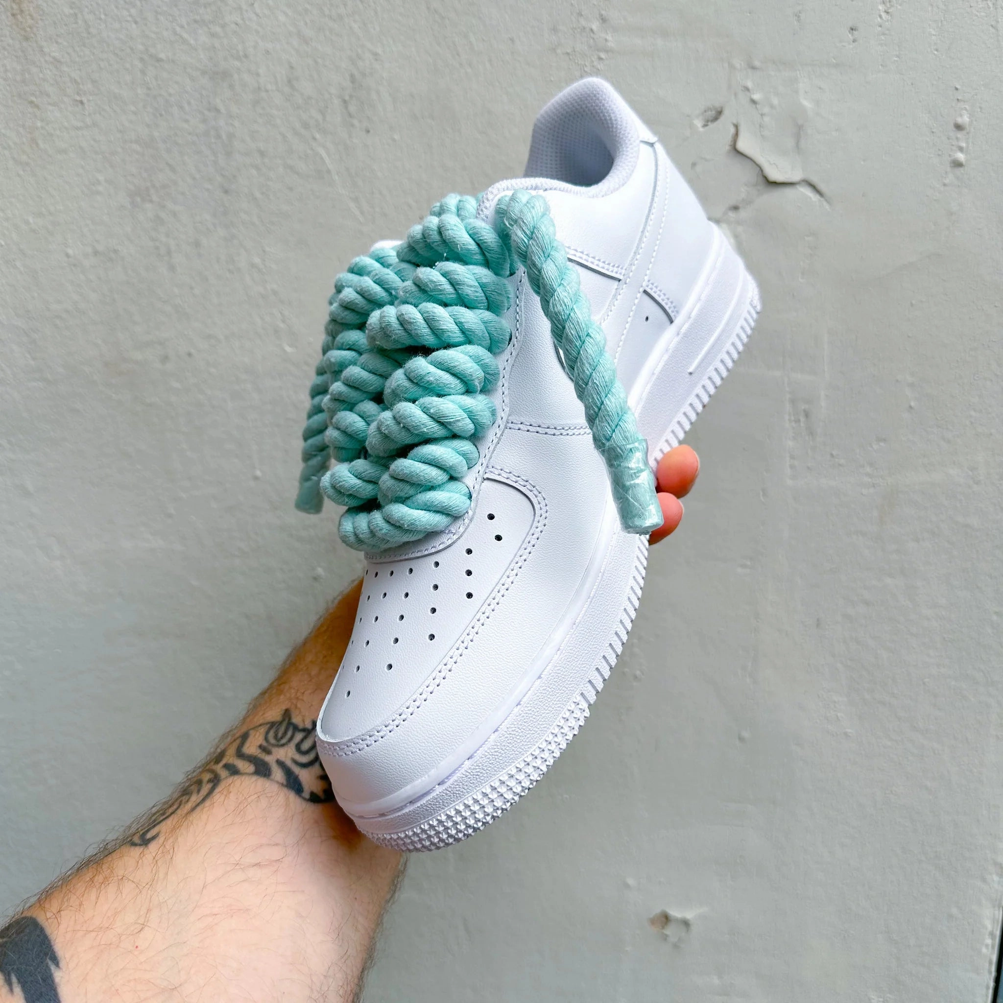 Nike Air Force 1 ??Rope Laces Turquoise?? Secure fit Any Path