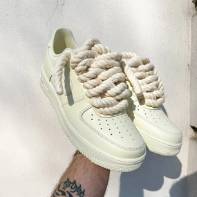 Nike Air Force 1 "Rope Laces" CREAM V1's Street Cool Fast Run