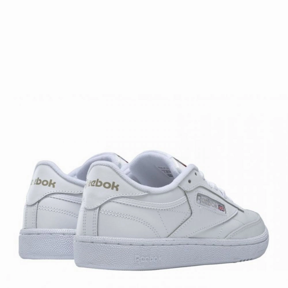 Reebok Women's Club C 85 in White/Sheer Grey Quiet Step heel cup