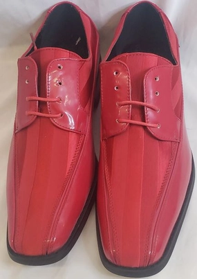 Anthony --  Men's Dress Oxford -- Red Elastic Material Breathable