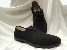 Long distance Quality Sole Adriano -- Black Canvas Oxford -- Medium Width -- All Black