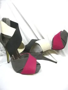 All Shade 5.5" Zsa Zsa -- Open Toe Platform Pump -- Black Combo