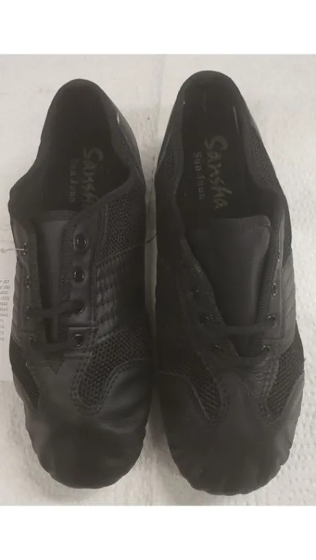 Agile Path San Juan -- Leather Split Sole Jazz Oxford with Suede Sole -- Black