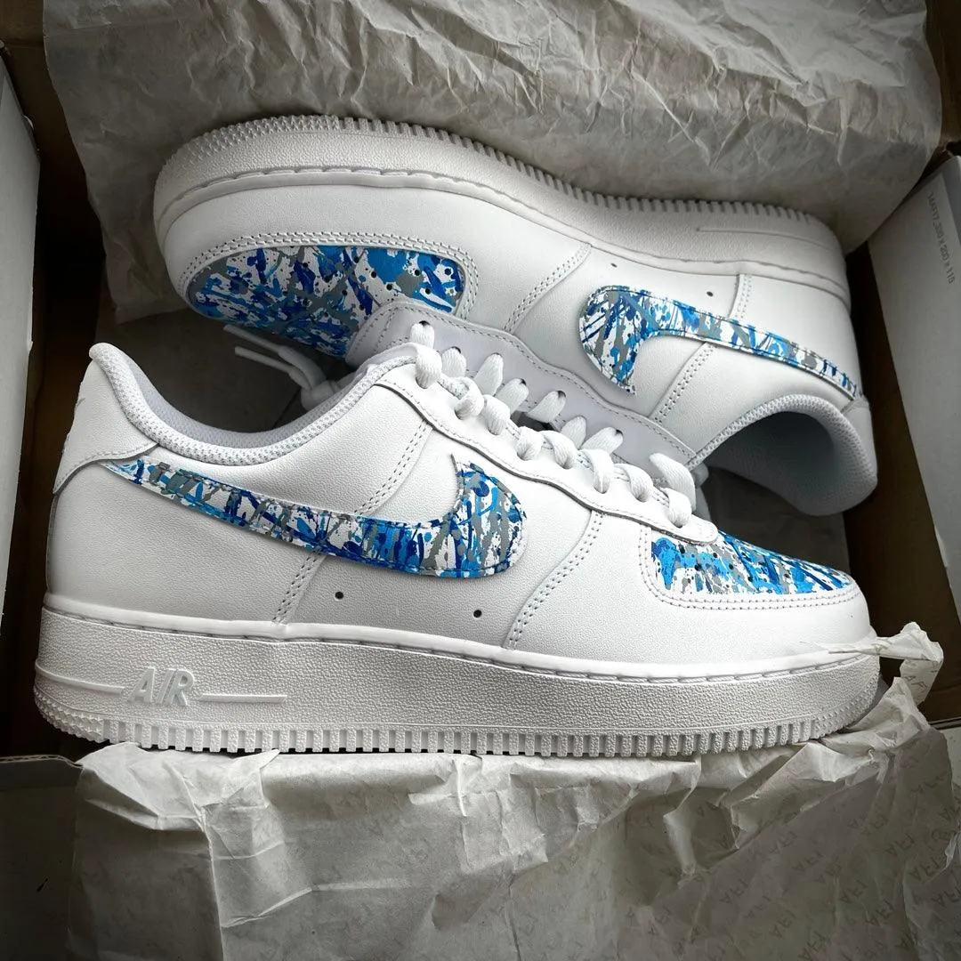 Custom Blue Rain Airforce 1 Energy Walk