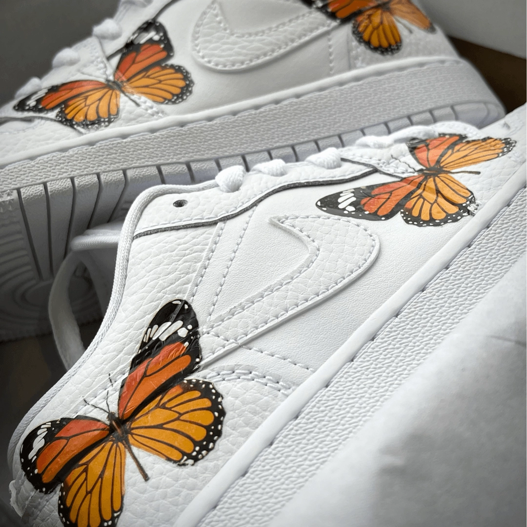 Comfort Walk Story Glow Custom Butterfly Jordan 1 Low