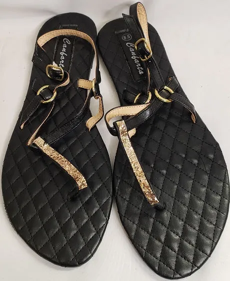 April -- Women's Flat Thong Glitter Sandal Outdoor Vibe Evening Ease