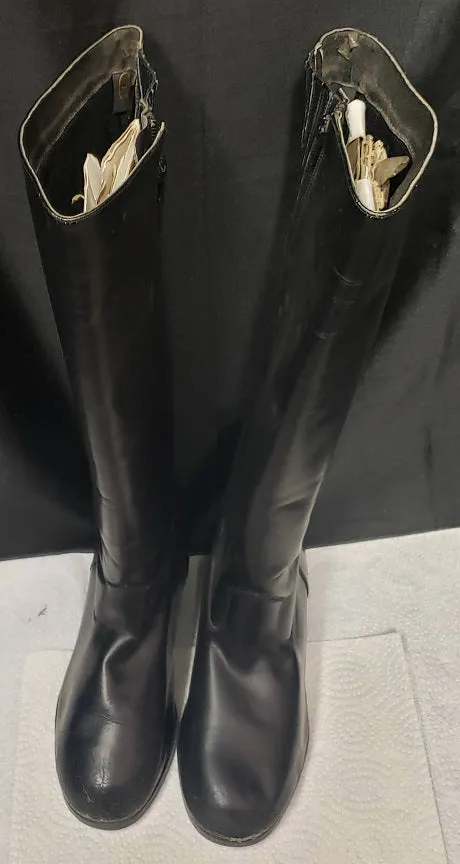 Real Work Polished Trim 2" Karli -- Women's Knee Length Dress Boot -- Black
