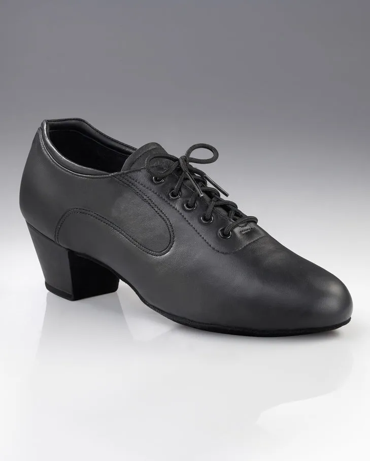 Charlie --  Men's 1.5"  Latin Ballroom Oxford -- Black Every Step Ring Walk