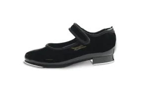 City Edge Field Walk Abbas -- Girl's Velcro Tap Shoe -- Black Patent
