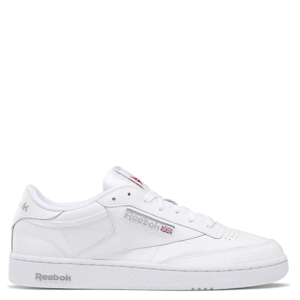 Kids Play Party Mood Reebok Women's Club C 85 in White/Sheer Grey