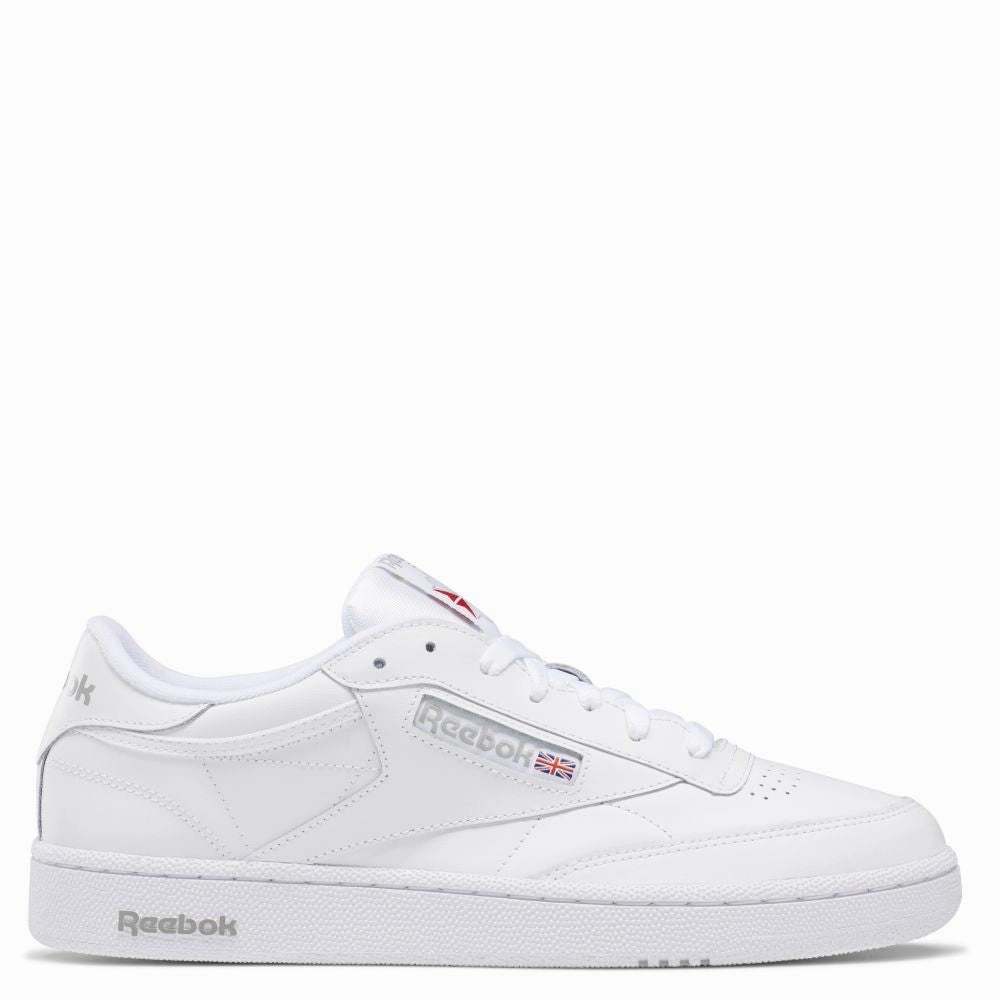 Kids Play Party Mood Reebok Women's Club C 85 in White/Sheer Grey