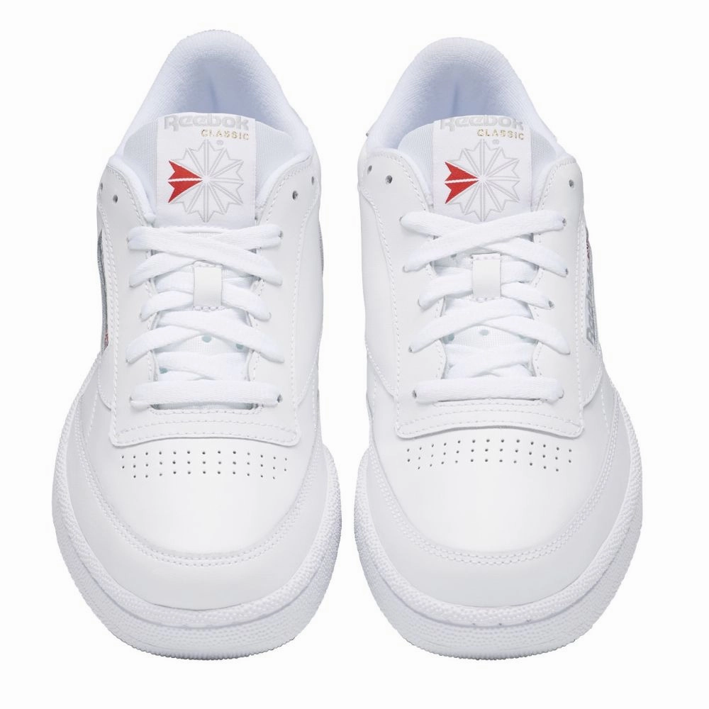 Reebok Women's Club C 85 in White/Sheer Grey Hero Edge