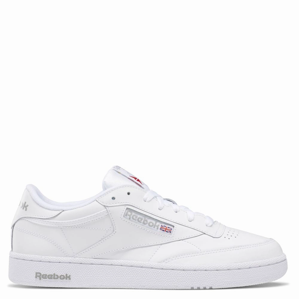 Reebok Women's Club C 85 in White/Sheer Grey Flexibility Feature
