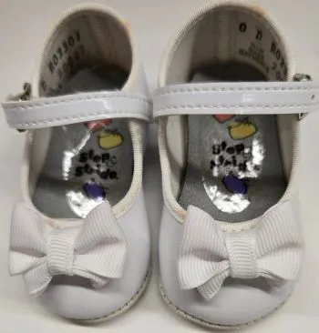Ranee -- Infant's Mary Jane Strap Shoe -- White Patent Year Trust Picnic Easy