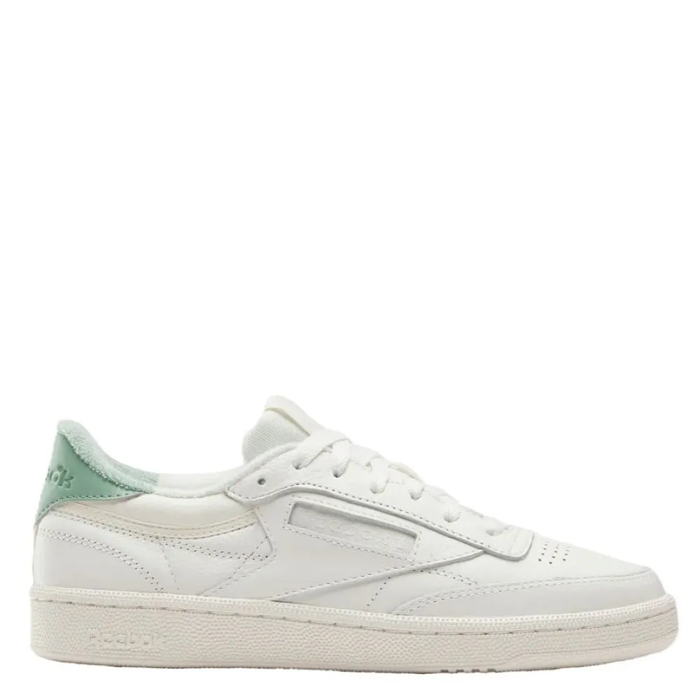 Modern Bold Reebok Women's Club C 85 Vintage - 40th Anniversary in Chalk/Hybrid Green/Breakaway Grey
