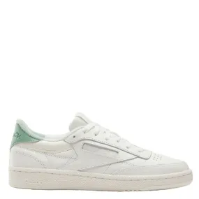 Reebok Women's Club C 85 Vintage - 40th Anniversary in Chalk/Hybrid Green/Breakaway Grey Family Fit Ocean Edge