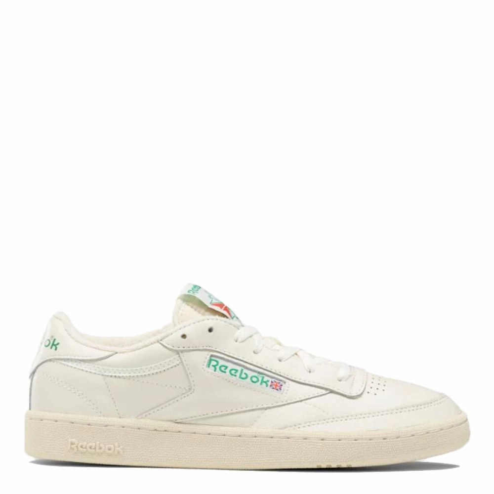 Reebok Club C 85 Vintage in Chalk/Paper White/Green Fashion Edge group walk