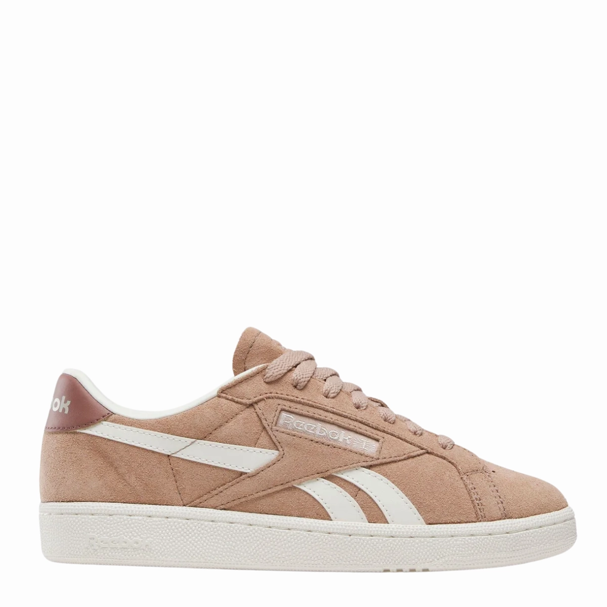 Reebok Women's Club C Grounds UK in Earth/Chalk/Scorched Earth Spanish Bold Stride Easy