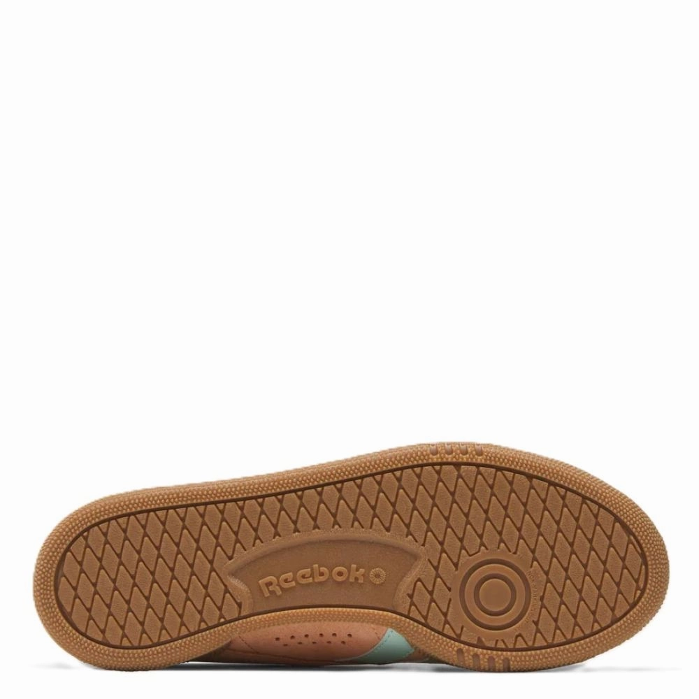 Shiny Tone Field Power Reebok Women's Club C Grounds UK in Sun Kissed Orange/Glitch Aqua/Chalk White