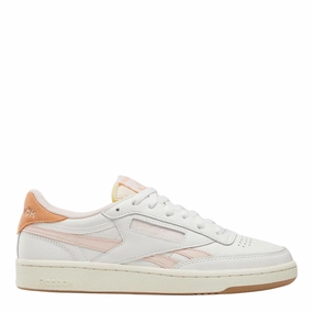 Reebok Women's Club C Revenge Vintage in Chalk/Bleached Peach/Sunkissed Comfort Tongue Durable outsole