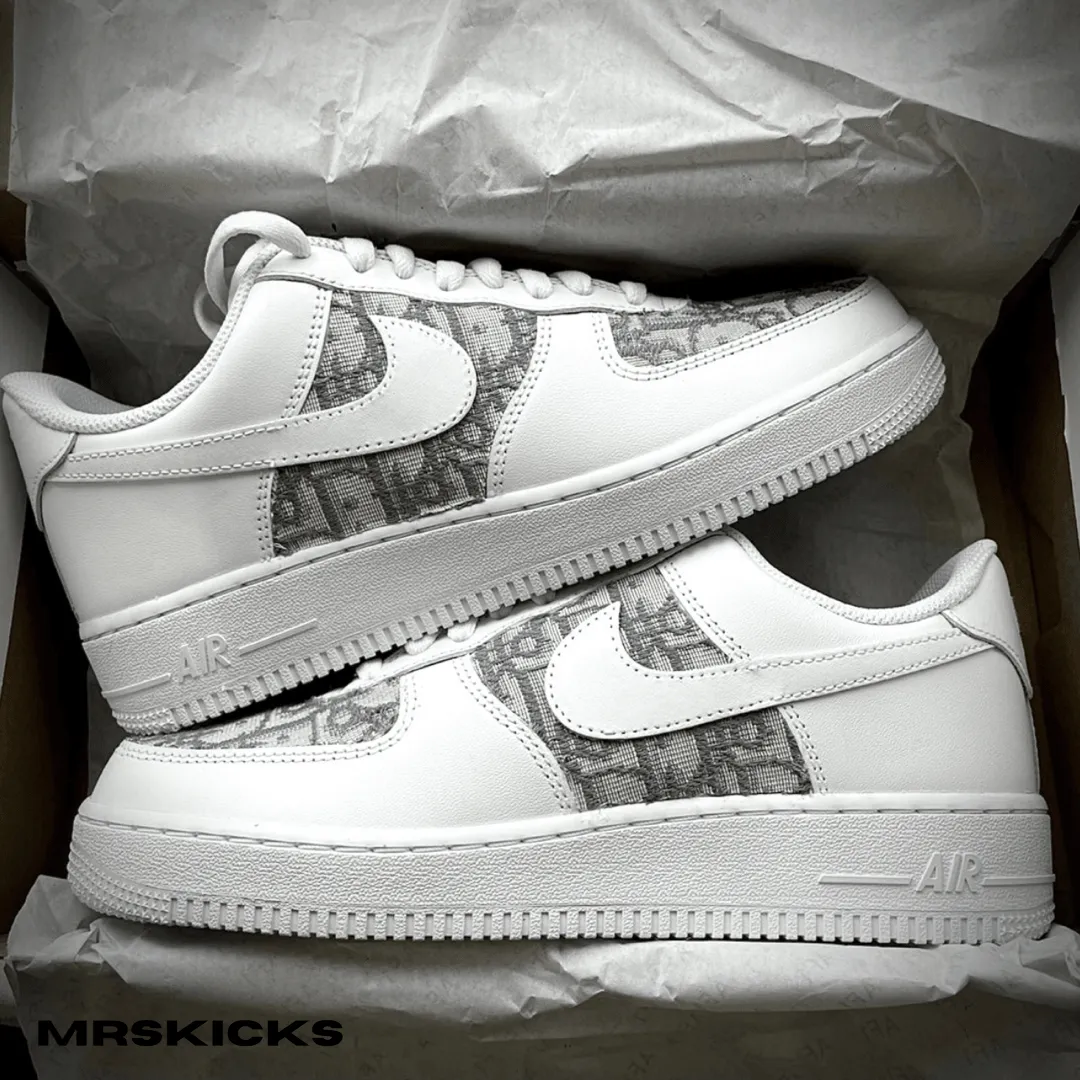 Custom Grey CD Airforce 1 Swim Ready