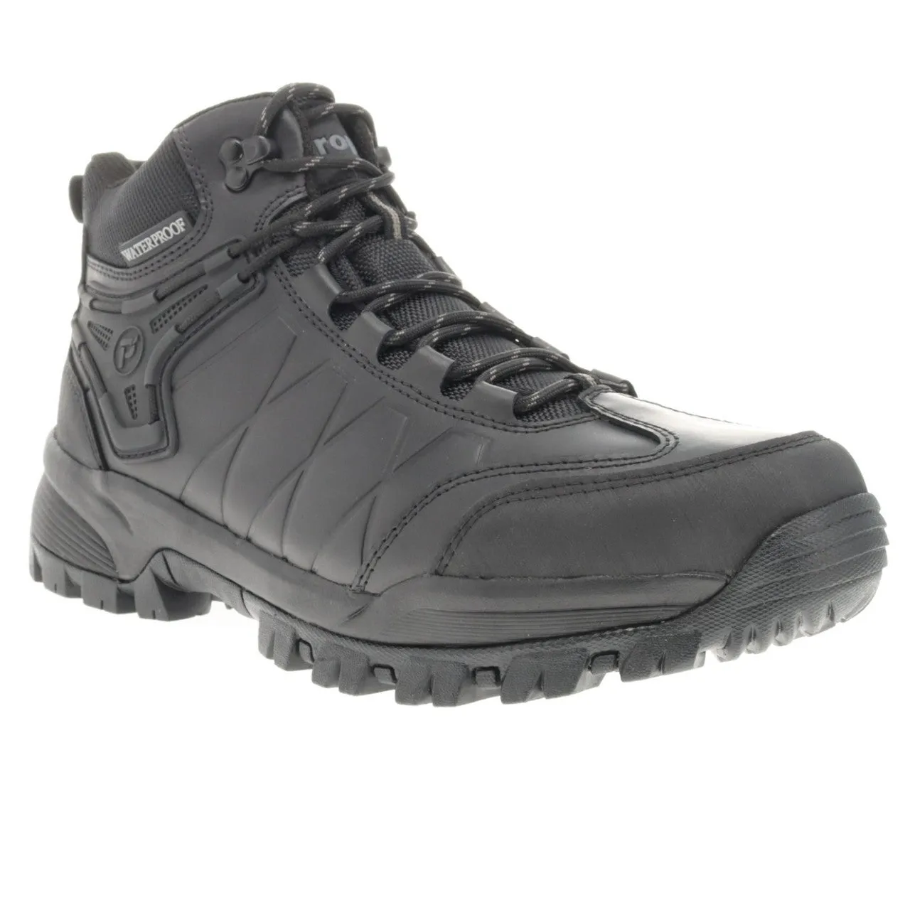 Ridge Walker Force -- Men's Waterproof Hiker -- Black Chunky Sole Fashion Guy