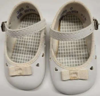 Rise -- Infant's Mary Jane Strap Shoe -- White Patent Strong Grip