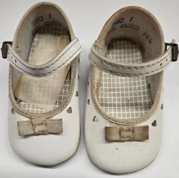 Rise -- Infant's Mary Jane Strap Shoe -- White Patent Comfort Outsole Video Look