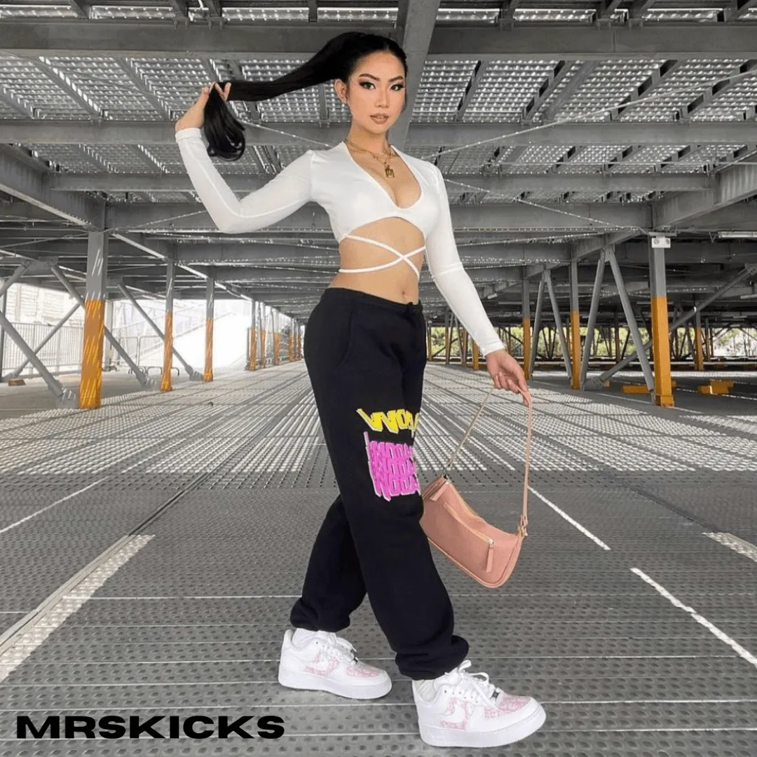 Custom Pink CD Airforce 1 Elastic Sling