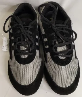 Snow Warm Durable Fabric Salsero -- Full Suede Sole Dancesneaker -- Grey/Black