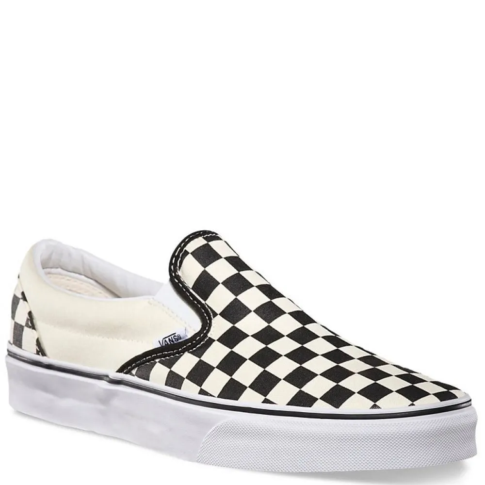 Vans Checkerboard Slip-On in Black/Off White Ankle Support Cold Safe