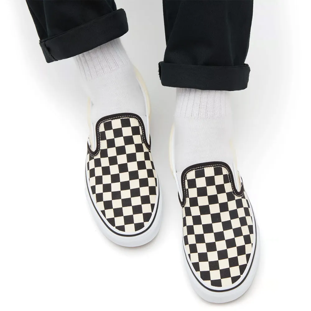 River Cross Mix Hue Vans Checkerboard Slip-On in Black/Off White