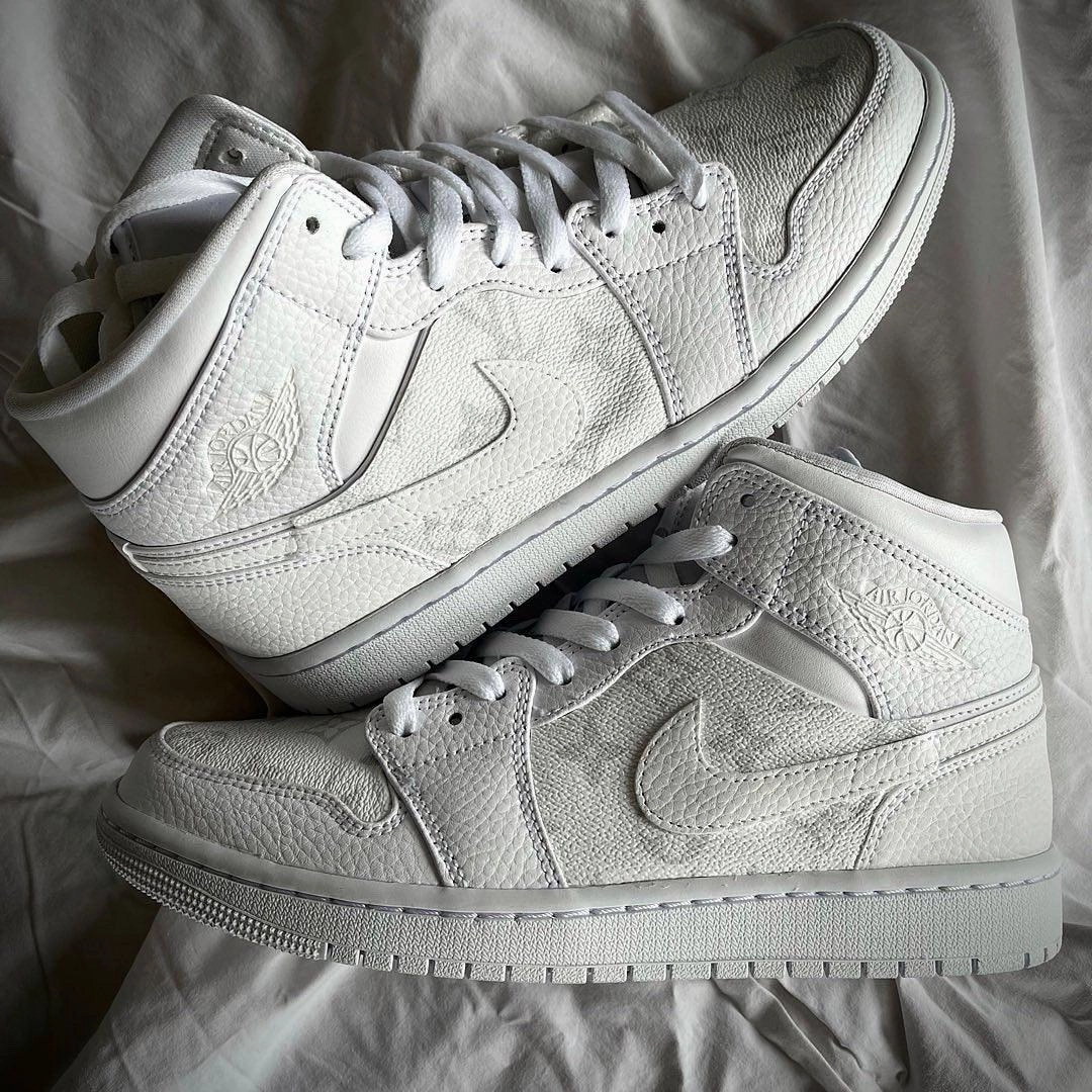 Custom White Lv Jordan 1 Comfort support Swim Edge