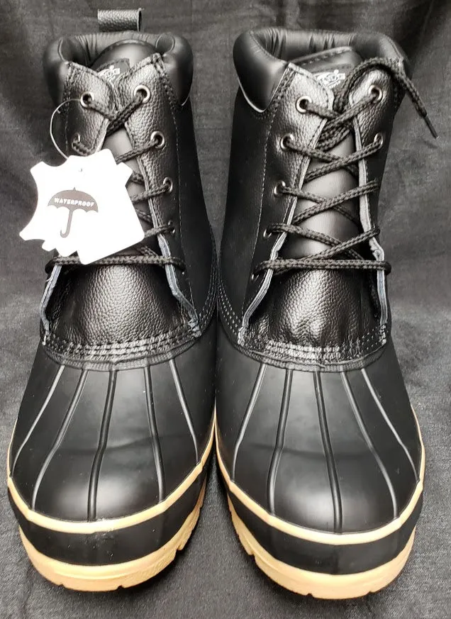 Sherman -- Men's Waterproof Lace-up Boot -- Black Stretchable