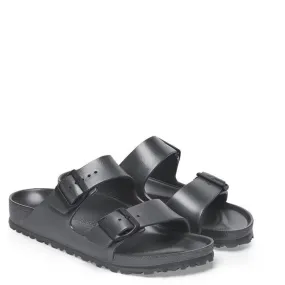 Tactile Grip Patterns Sleek Ease Birkenstock Arizona EVA in Metallic Anthracite