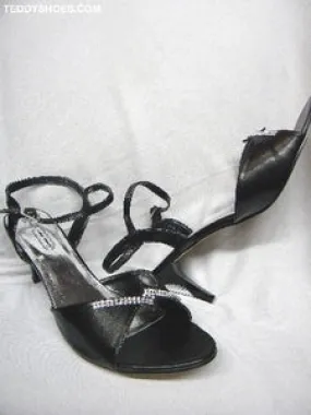 3" Myrna -- Rhinestone Sandal -- Black Fast Wear