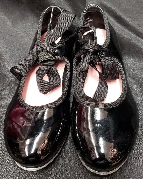 Resort Mood Lindy -- Children's Economy Tap Shoes -- Black Patent